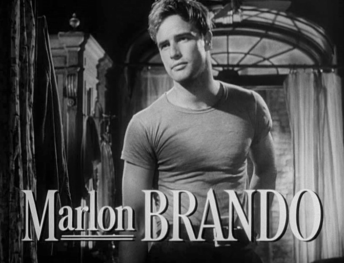 Marlon Brando in 'Streetcar named Desire' trailer - history of t-shirts