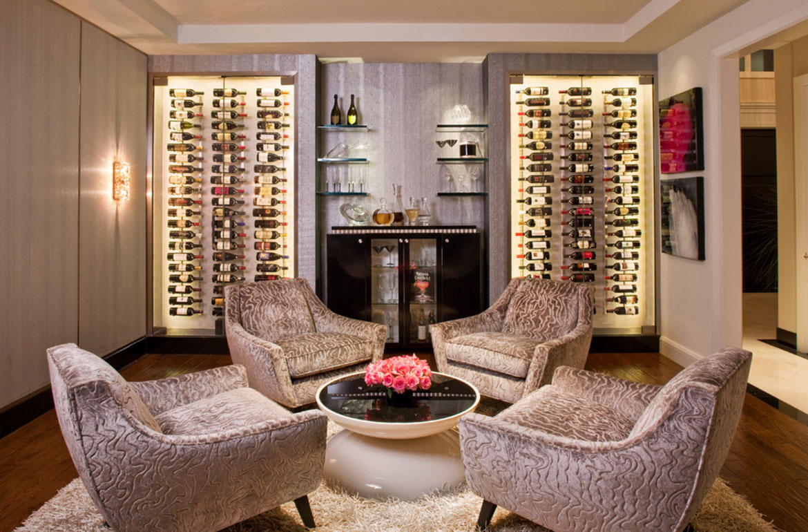 Woman Cave Design Ideas - Interior Design by SFA Design, Photo by Meghan Bierle-O'Brien via Houzz - wine room design ideas