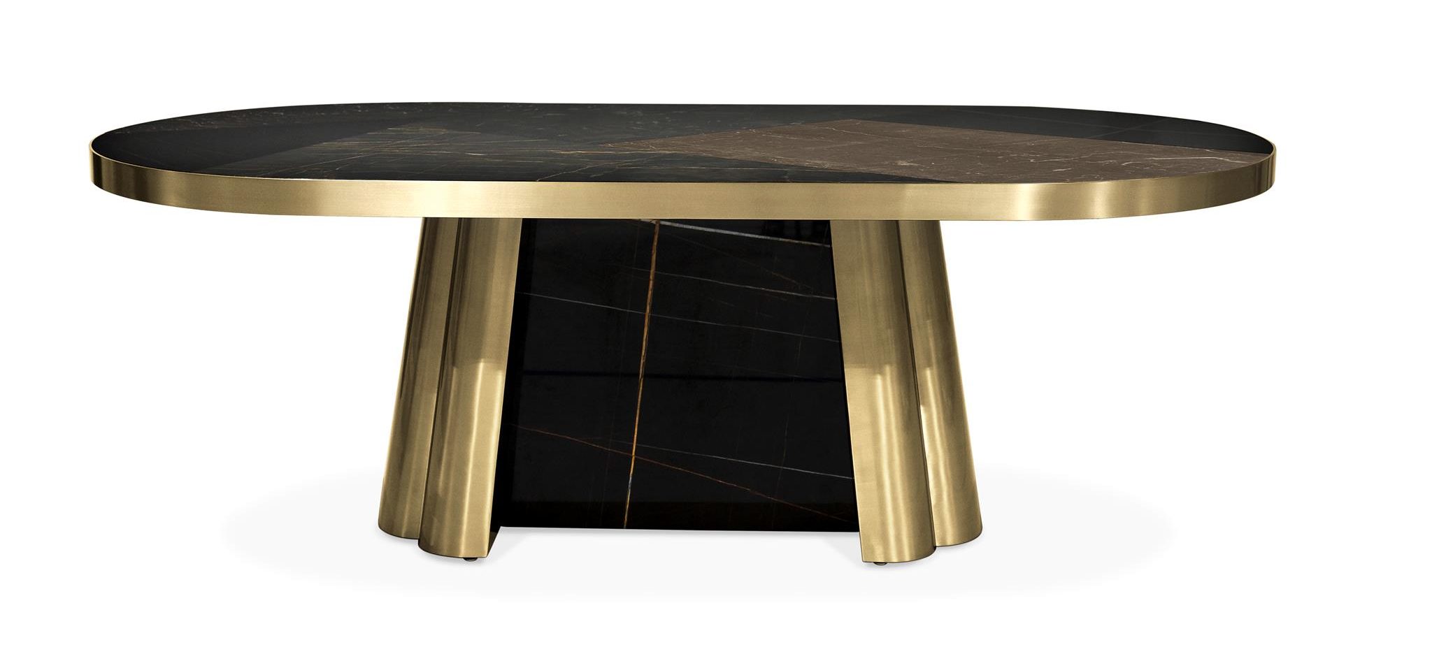 Decodiva Dining Table by KOKET - unique dining tables - marble dining tables - oval dining tables - glamorous dining tables - luxury furniture - art deco dining tables