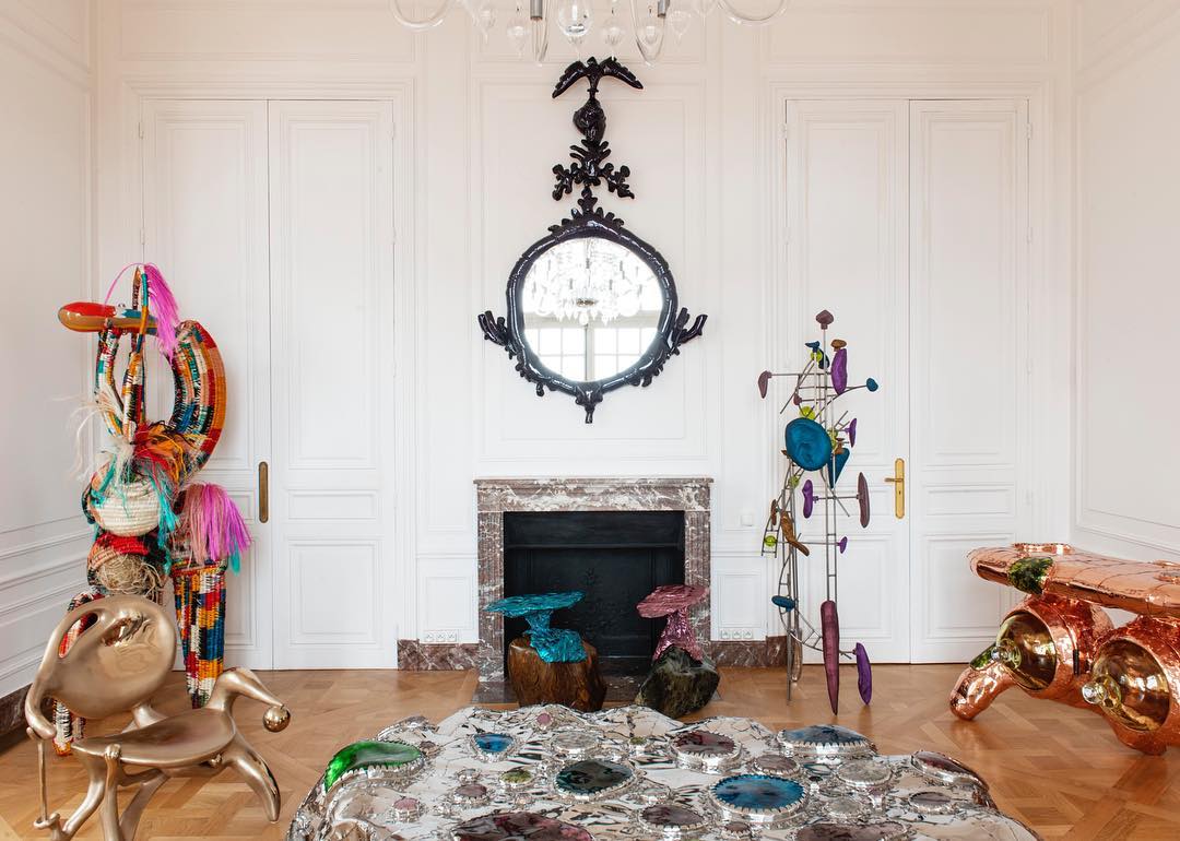 Nomad Monaco 2018 Design & Art Exhibition - Image via @nomadcircle - A colorful and joyfully colorful selection of works by @mishakahn pin @friedman_benda’s room at the villa - art shows - the best art galleries in the world - contemporary art - friedman benda - misha kahn