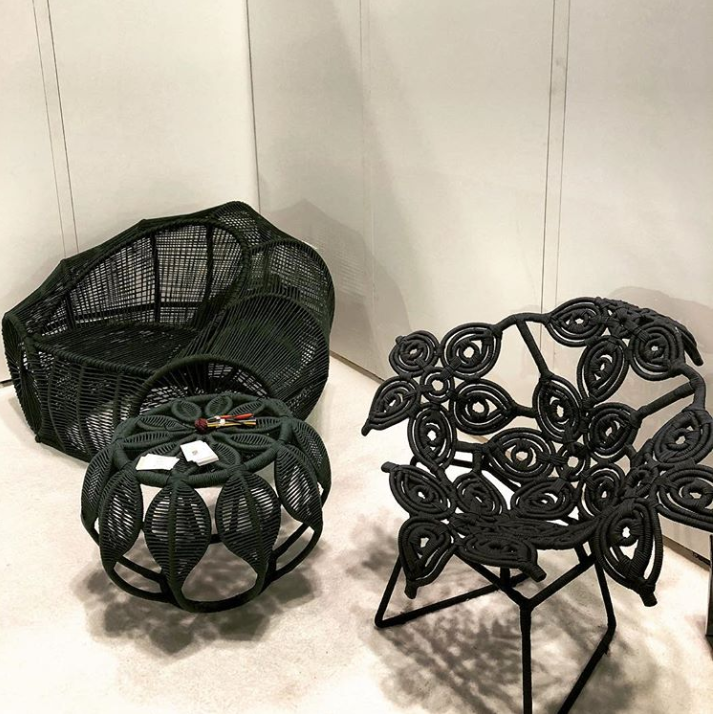ICFF 2018 - Segio J Matos - Brazilian furniture designer - woven steel furniture