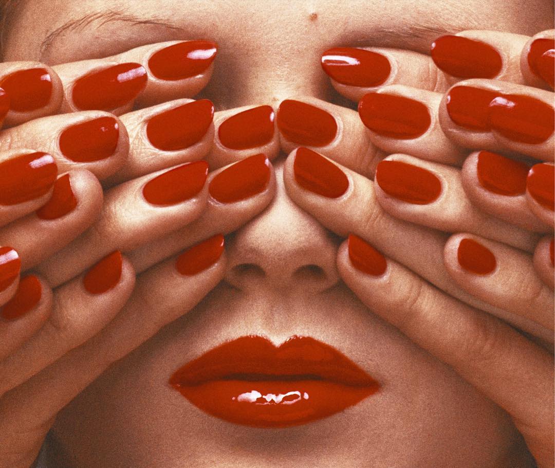 Nomad Monaco 2018 Design and Art Exhibition - Design Showcase @louisealexandergallery shows parts of Guy Bourdin’s estate. Pictured, work for Vogue Paris - art shows - contemporary art - photography - red finger nails - villa la vigie