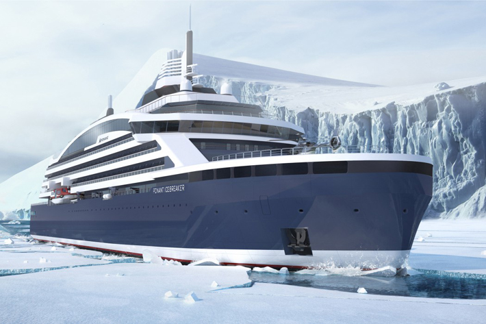 Edie Rodriguez - Bow-View_ICEBREAKER-c-PONANT-STIRLING-DESIGN-INTERNATIONAL - ponant cruises - expedition travel - luxury cruises - north pole cruises - worlds first luxury icebreaker cruise ship