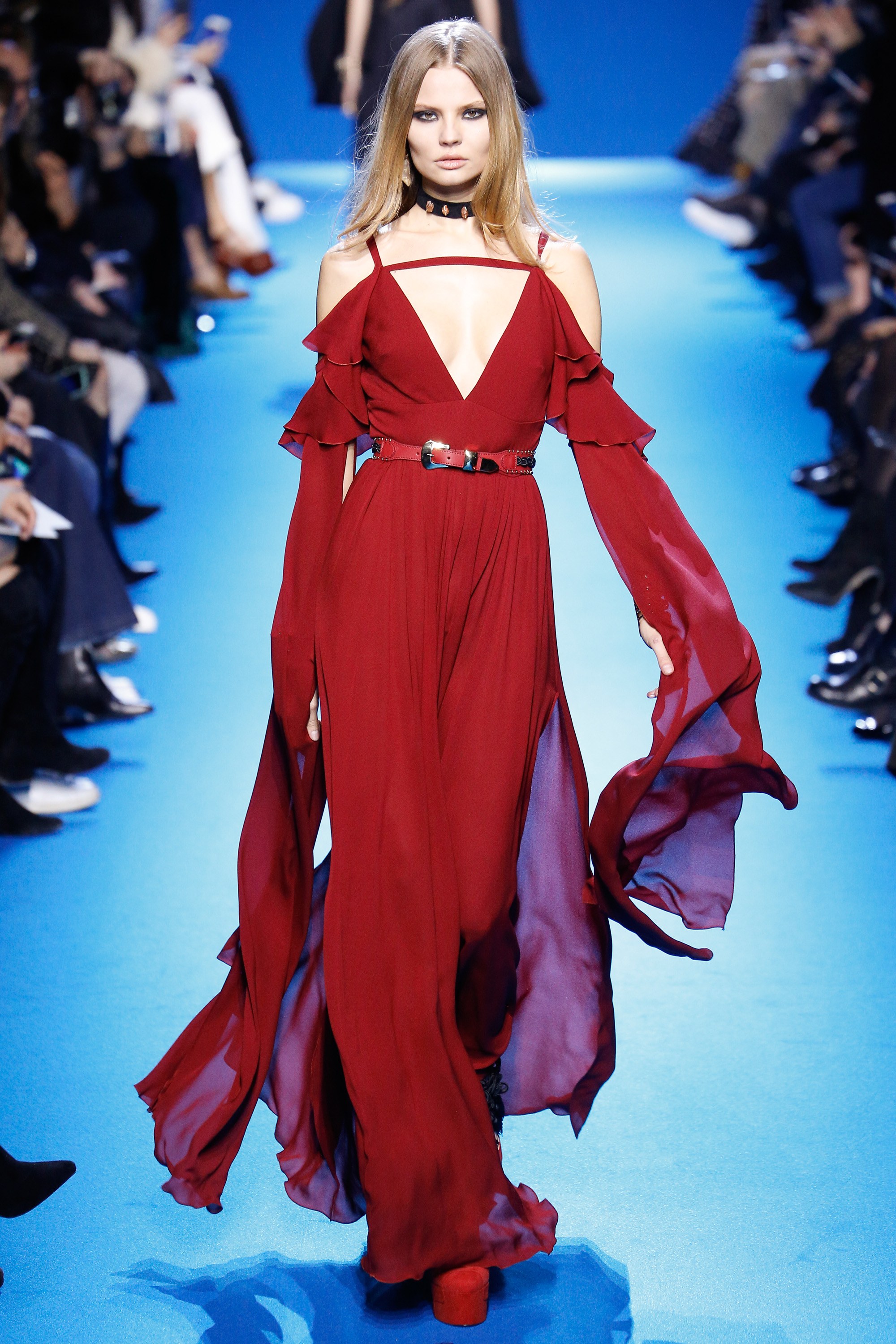 Elie Saab - How to Style a Jumpsuit - Model-Magdalena Frackowiak - Source Photo by Luca Tombolini, Indigital.tv via Vogue.