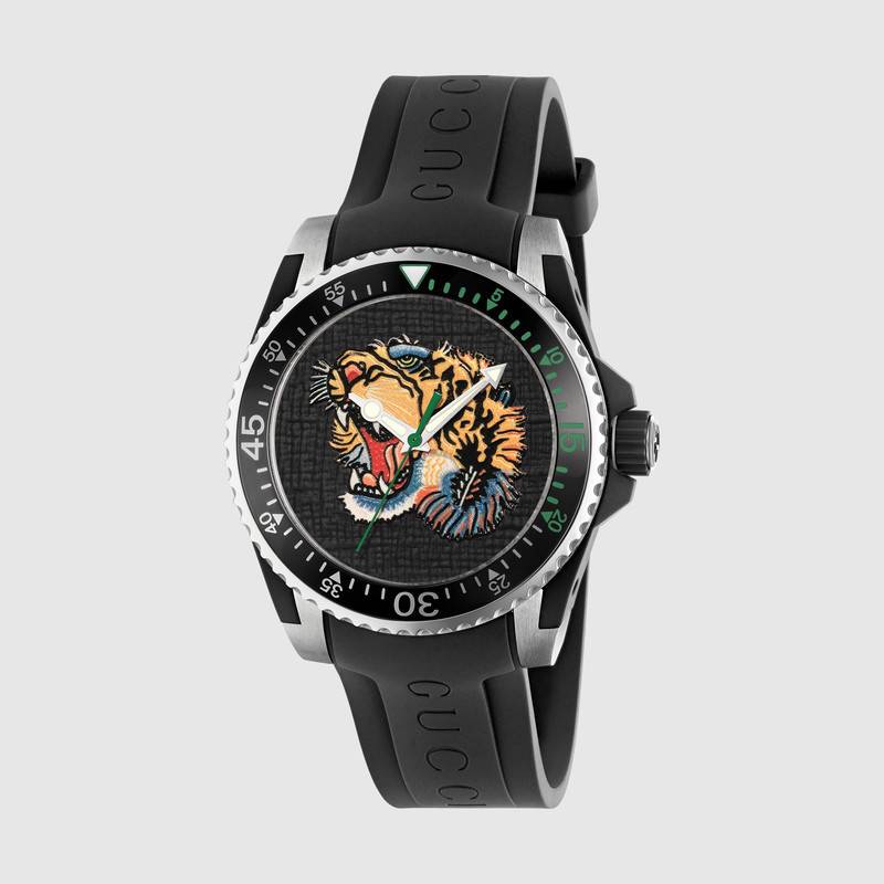 Luxury Streewear - Gucci Dive Watch - Source Gucci - gucci watches - gucci accessories - streetwear accessories - streetwear trends - designer streetwear - gucci streetwear
