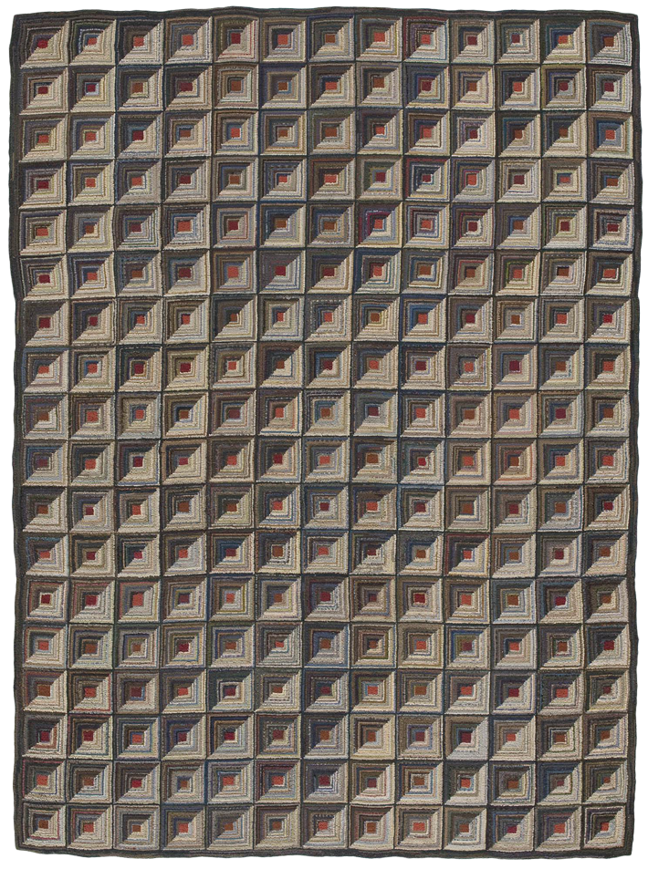 handmade rug by stephen t anderson decaso vintage furniture - antique rugs - geometric rugs - modernist rugs - american country rug