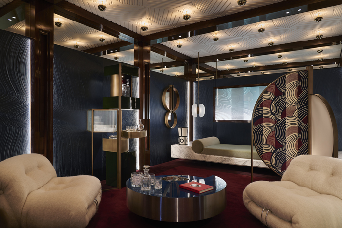 AD Interieurs 2018 - The Nocturnal Smoking Room by Humbert & Poyet - Photo by Claire Israël via AD France - Paris Design Week 2018 - architectural digest france - compagnie de phalsbourg - hotel de la bucherie - office design ideas - luxury office designs - glamorous offices