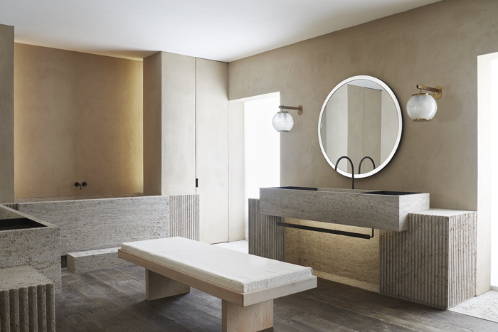 AD Interieurs 2018 - The Bathing Lounge by Nicolas Schuybroek - Photo by Claire Israël via AD France - Paris Design Week 2018 - architectural digest france - compagnie de phalsbourg - hotel de la bucherie - top interior designers - bathroom designs - bathroom design ideas