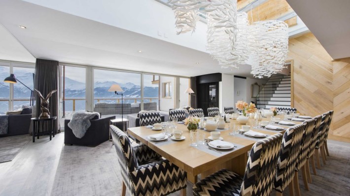 Living Room Ski Chalet Seecha, Verbier