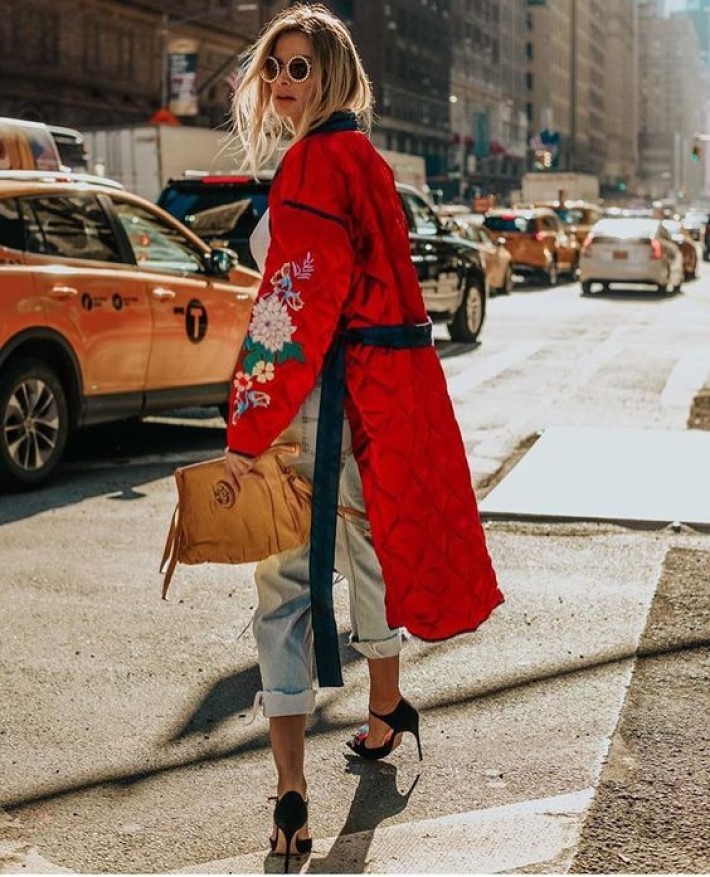 Denim History: Leonora Jimenez wearing denim jeans
