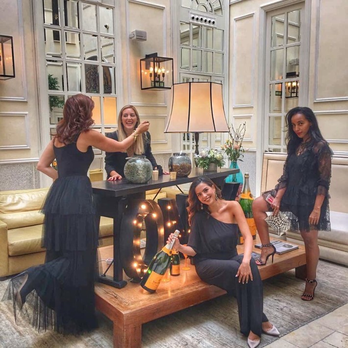 Rania Masri with her friends