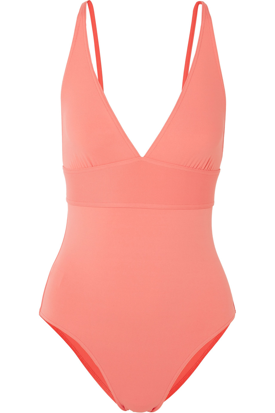 Eres Le Essentiels Larcin swimsuit in Pantone Color of the Year 2019 Living Coral from net-a- porter