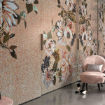pink floral tile mural by SICIS - love happens best of 2018 - top articles of 2018