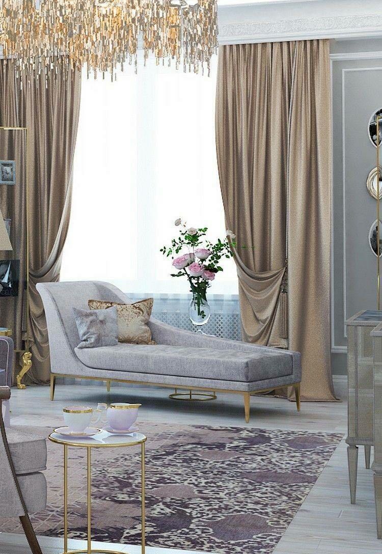 feminine sitting room with a chaise lounge - envy chaise by koket - top new year's resolutions