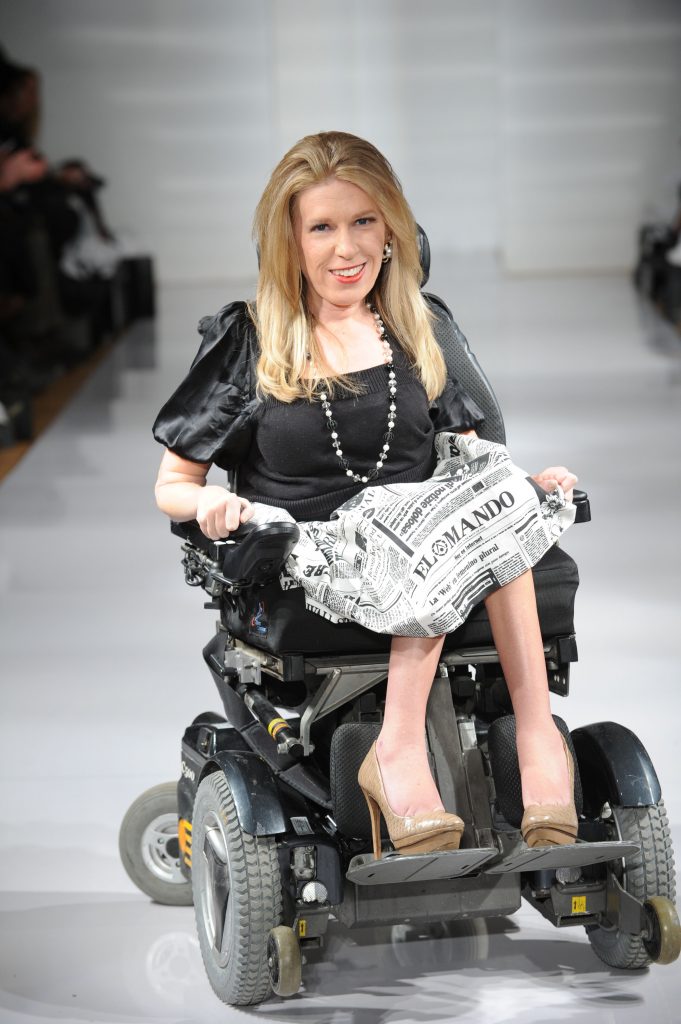 sheypuck modeling for carrie hammer in wheelchair - role models not runway models