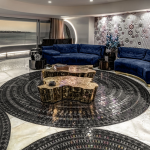luxury living room design by ZZ Architects Luxury Apartment Mumbai