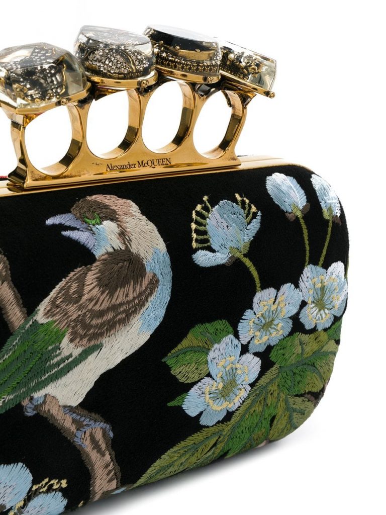jewelled four ring clutch by alexander mcqueen - luxurious mother's day gift ideas