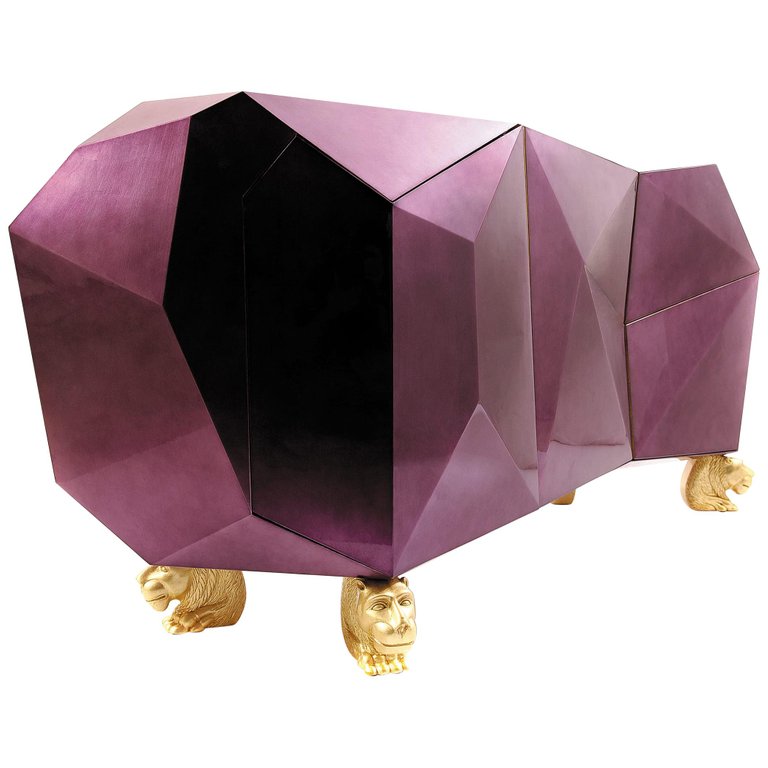 diamond sibeboard in amethyst by boca do lobo - camp and kitsch furniture