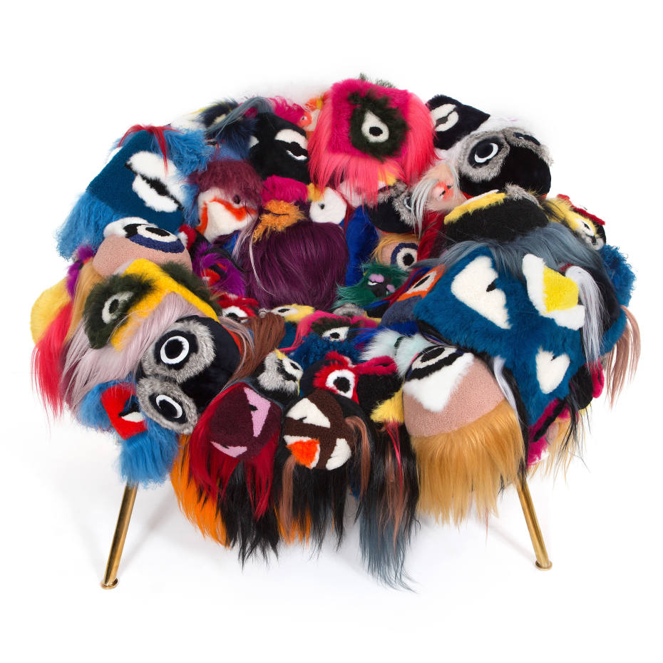 Armchair of Thousand Eyes by Campana Brothers for Fendi Casa - camp and kitsch at home