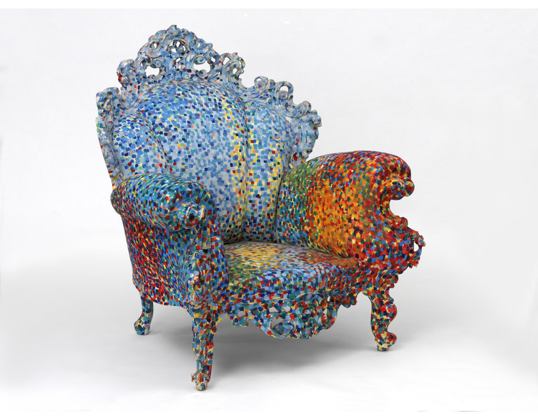 Poltrona di Proust chair by Alessandro Mendini - camp and kitsch furniture
