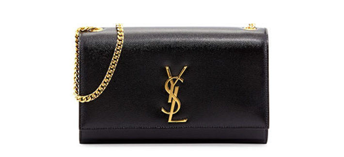saint laurent monogram medium shoulder bag in black with gold chain strap - luxurious mother's day gift ideas