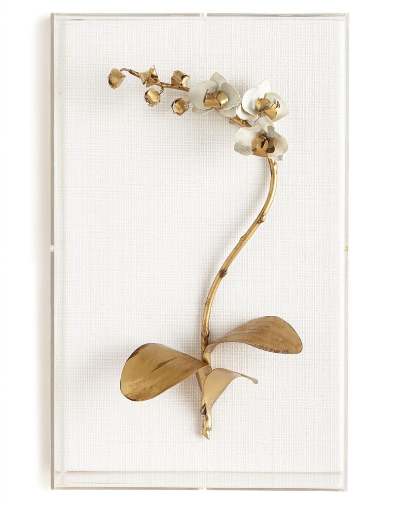gilded orchid study on linen by tommy mitchell - luxurious mother's day gift ideas