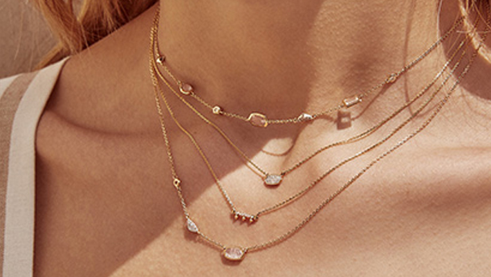 Gold and Diamond Pendant Necklaces by Kendra Scott - luxurious mother's day gift ideas