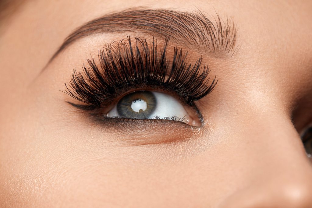 luxury beauty treatments - close up of russian eyelashes