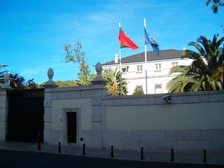 Outside the Palacio de S. Bento, Lisbon, Portugal