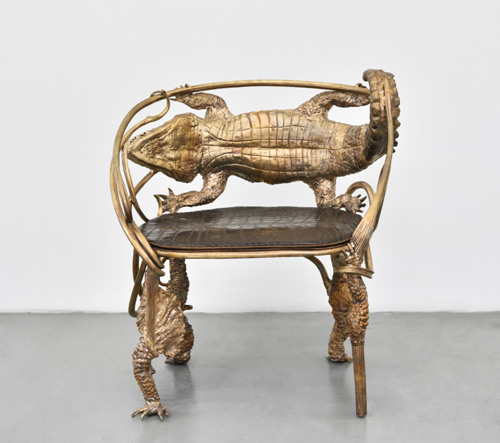 iconic design - Nouveau fauteuil crocodile, 2014 Bronze by Claude Lalanne, Photo by Rebecca Fanuele / Courtesy of Galerie Mitterrand