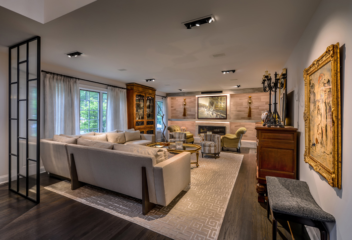 transitional living room interior design