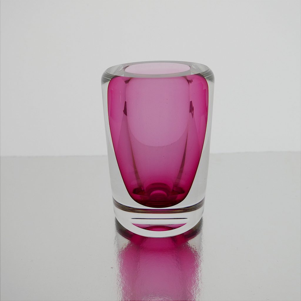 pink Murano Glass Vase by Cartwright NY