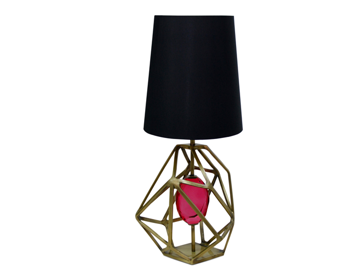Gem Table Lamp in Pink by KOKET - pink lighting