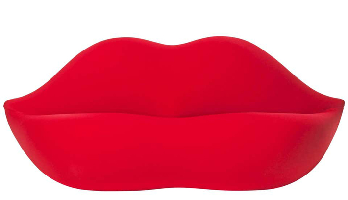 GUFRAM Bocca Couch in Fire Red by Studio 65