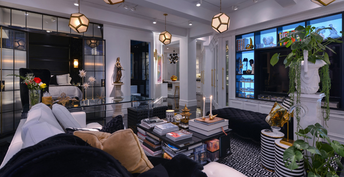 eclectic living room design at new york city Park ave residence by keith baltimore