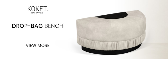 drop bag bench by koket luxury closet furniture