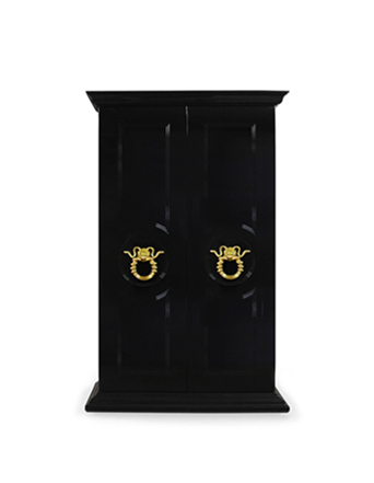 black armoire with gold snake door pulls parisian armoire koket