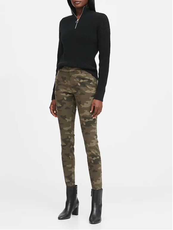 BANANA REPUBLIC Petite Sloan Skinny-Fit Camo Chino