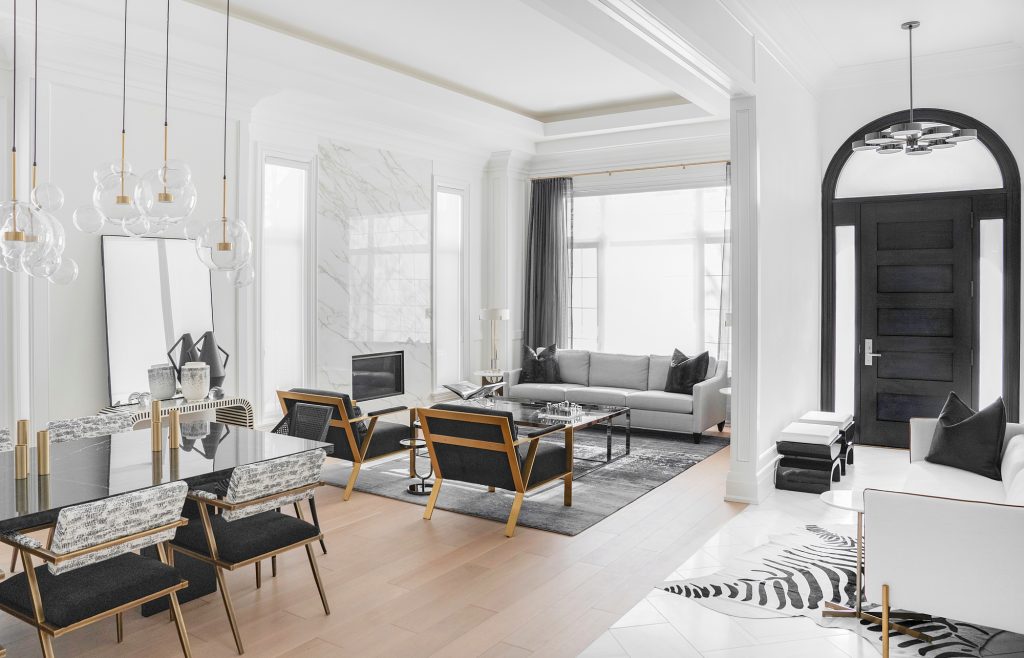 luxury living room Interior design by Jennifer Backstein Interiors