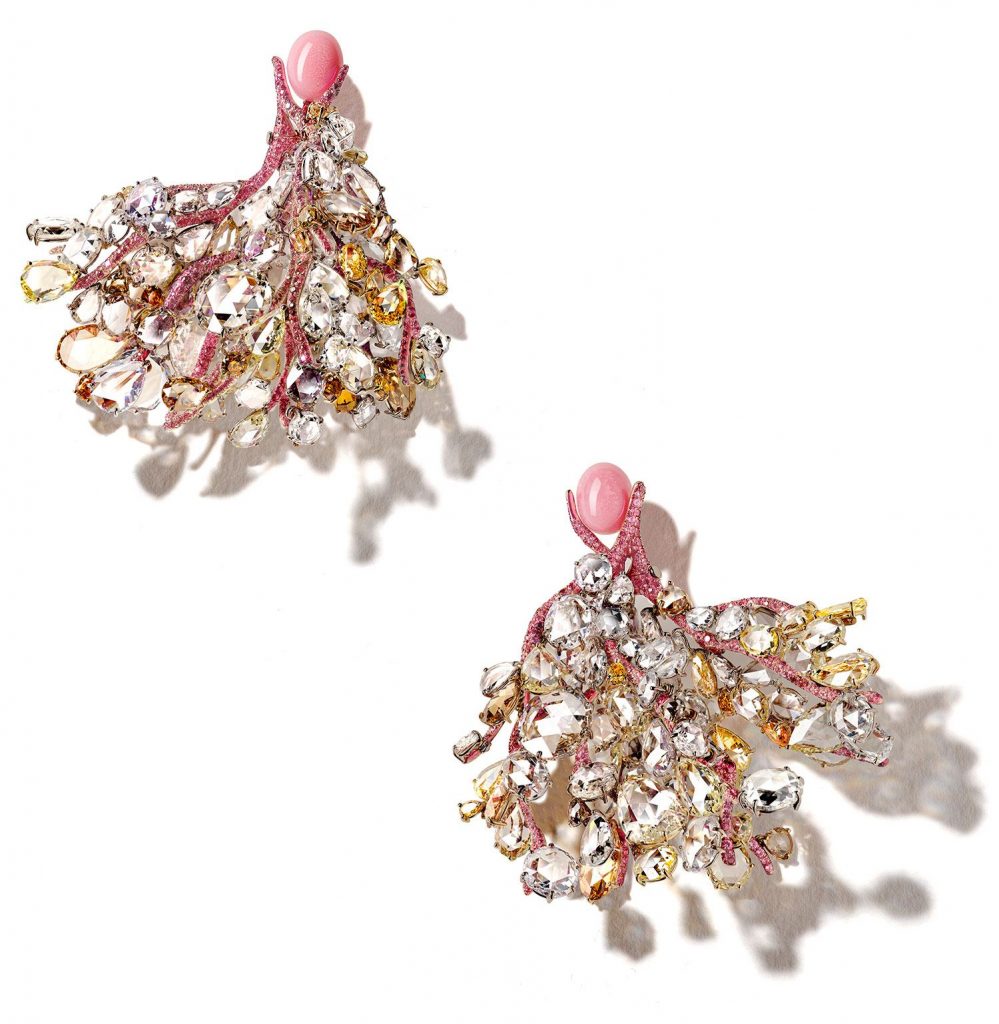 high jewelry Cameron Falls earrings by Cindy Chao