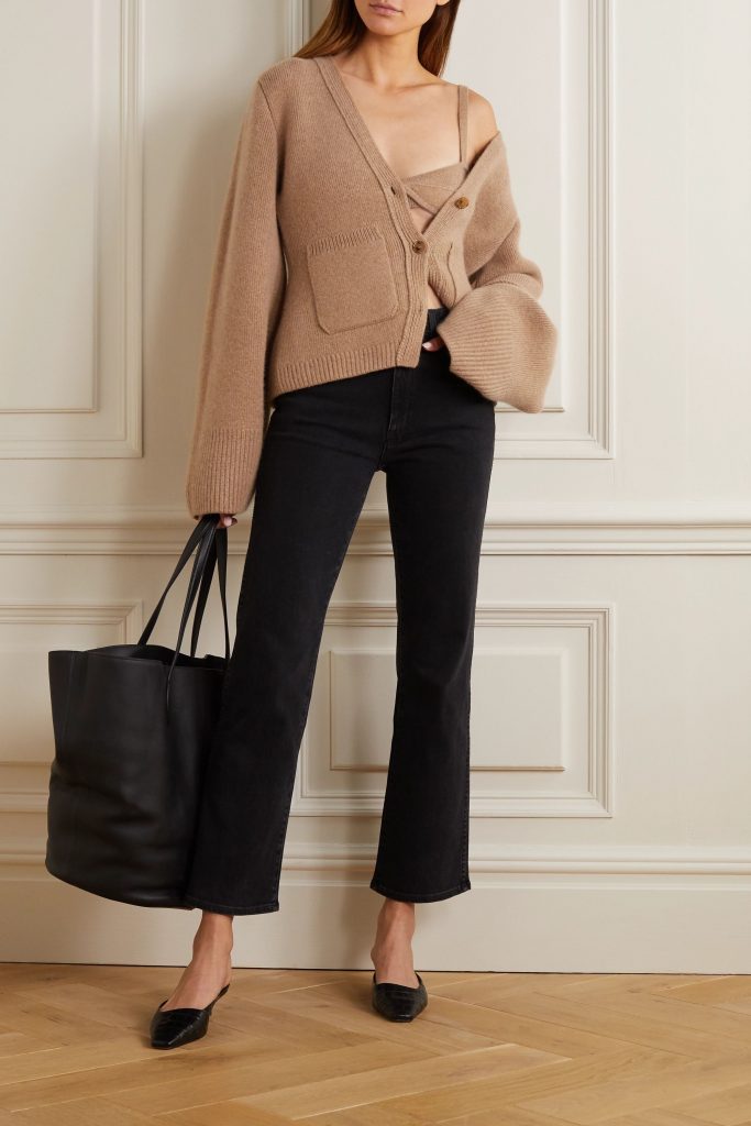 KHAITE Eda cashmere soft-cup bra & cardigan - everyday lingerie