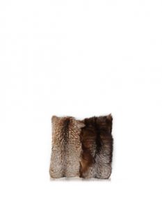 finland fox natural brown fur pillow koket