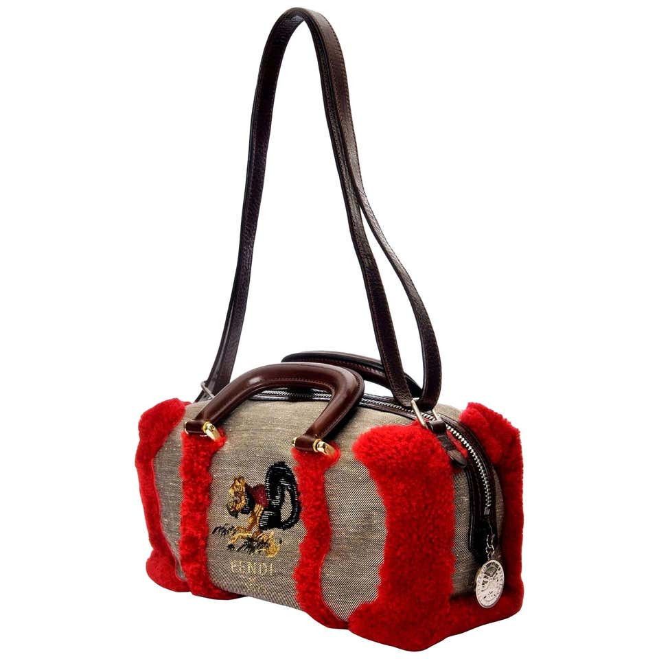 Rare Fendi Squirrel Fall 2005 Shearling Runway Bag