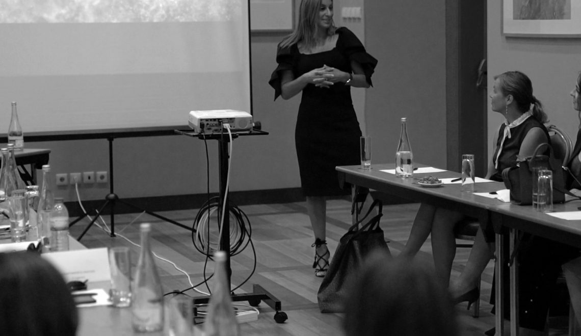 Janet Morais, Founder of KOKET & Love Happens teaching a class as part of her Intern/Mentorship Program
