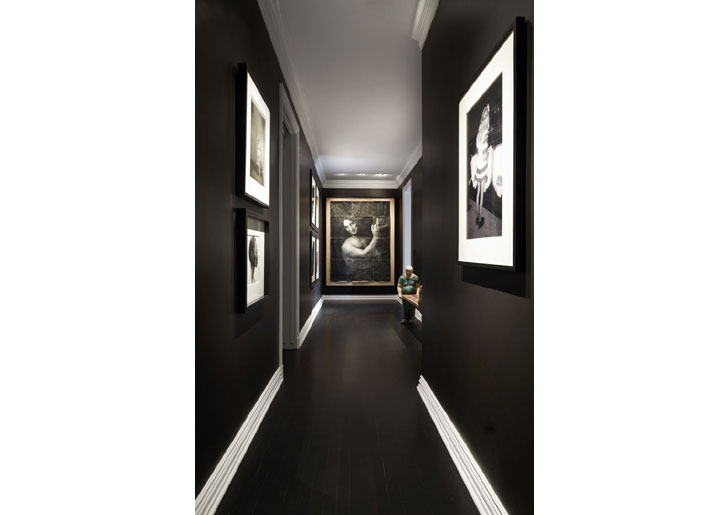 Dennis Brackeen Black Hallway with art