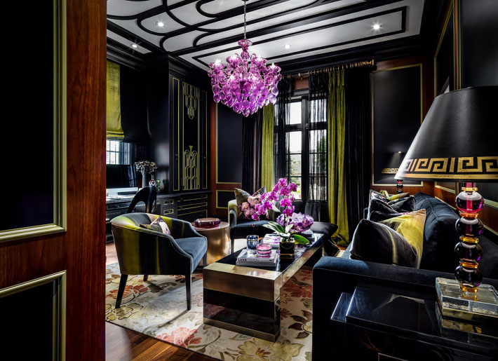 black interiors lori morris sitting room design