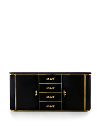 orchidea cabinet koket black and gold