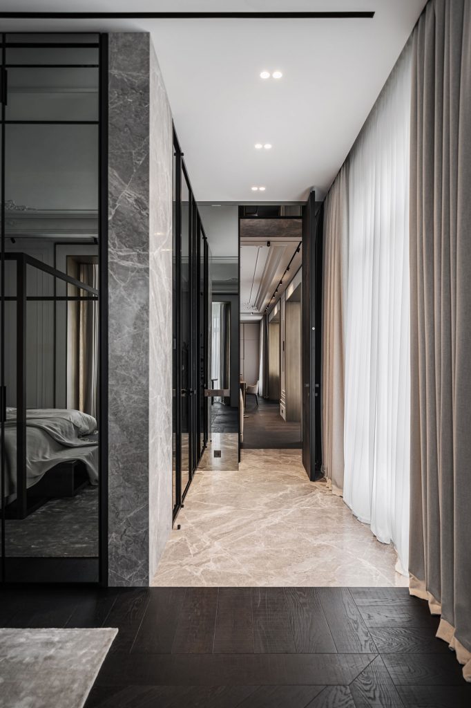 stone hallway apartment design