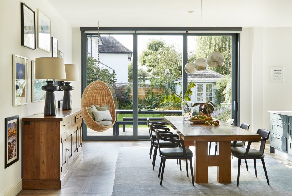 modern mid-century dining room by laura passey