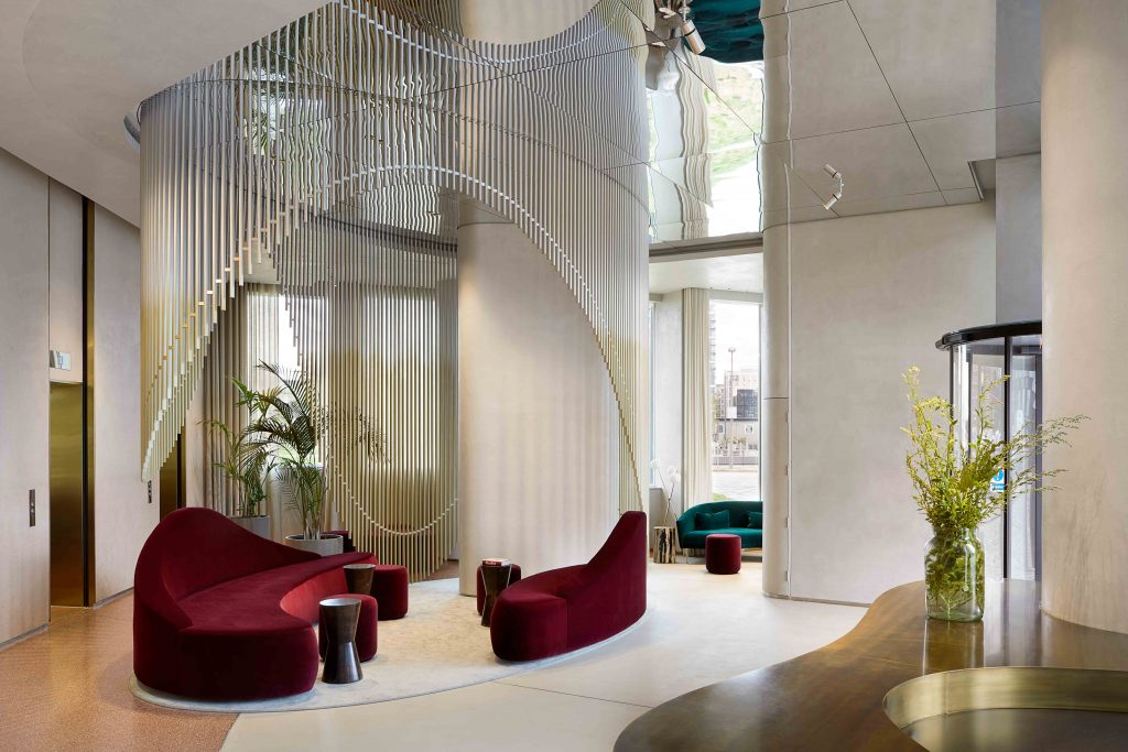 Greenwich Peninsula lobby design by DH Liberty